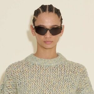 HOLZWEILER 'Lucus' Dark Brown Acetate WRAP AROUND Sunglasses